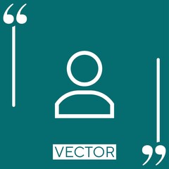 Poster - user vector icon Linear icon. Editable stroke line