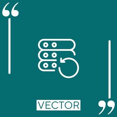 Poster - reload vector icon Linear icon. Editable stroke line