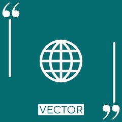Poster - worldwide vector icon Linear icon. Editable stroke line
