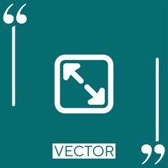 Poster - arrows vector icon Linear icon. Editable stroke line