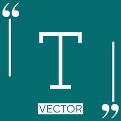 Poster - text vector icon Linear icon. Editable stroke line