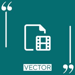 Poster - files    vector icon Linear icon. Editable stroke line