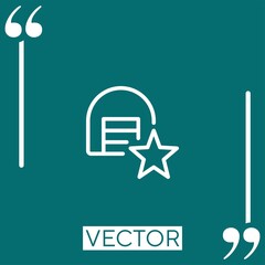 Poster - favorite vector icon Linear icon. Editable stroke line