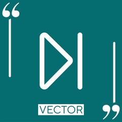 Poster - skip vector icon Linear icon. Editable stroke line