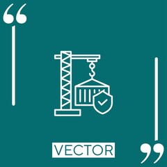 Poster - insurance vector icon Linear icon. Editable stroke line
