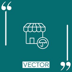 Poster - insurance vector icon Linear icon. Editable stroke line