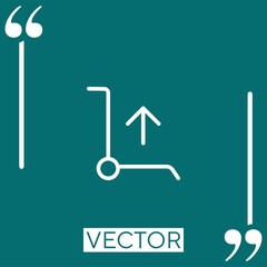 Poster - up arrow vector icon Linear icon. Editable stroke line