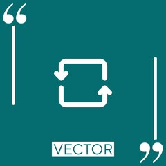 Poster - repeat vector icon Linear icon. Editable stroke line