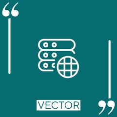 Poster - website vector icon Linear icon. Editable stroke line