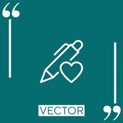 Poster - favorite vector icon Linear icon. Editable stroke line