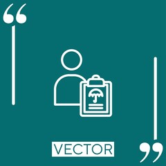 Poster - clipboard   vector icon Linear icon. Editable stroke line