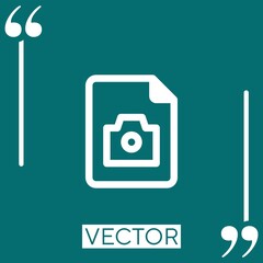 Poster - files    vector icon Linear icon. Editable stroke line