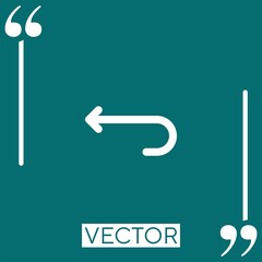 Poster - return vector icon Linear icon. Editable stroke line