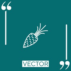 Poster - carrot for salad vector icon Linear icon. Editable stroke line