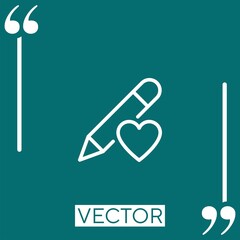 Poster - favorite vector icon Linear icon. Editable stroke line