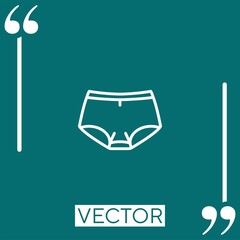 Poster - panties   vector icon Linear icon. Editable stroke line