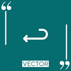 Poster - return vector icon Linear icon. Editable stroke line