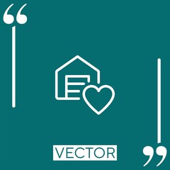 Poster - favorite vector icon Linear icon. Editable stroke line