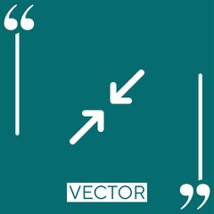 Poster - shrink vector icon Linear icon. Editable stroke line