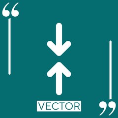 Poster - shrink vector icon Linear icon. Editable stroke line