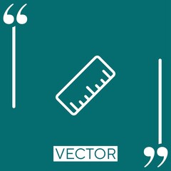 Poster - ruler vector icon Linear icon. Editable stroke line