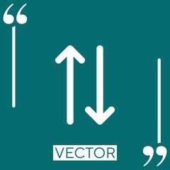 Poster - sort vector icon Linear icon. Editable stroke line