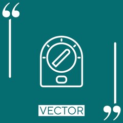 Poster - timer vector icon Linear icon. Editable stroke line
