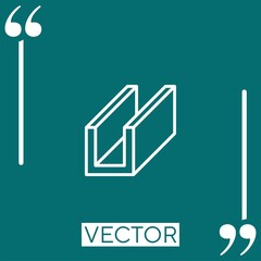 Poster - beam   vector icon Linear icon. Editable stroke line
