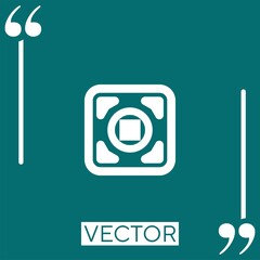 Poster - square vector icon Linear icon. Editable stroke line