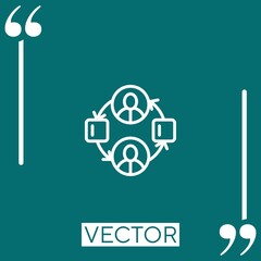 Poster - workflow   vector icon Linear icon. Editable stroke line
