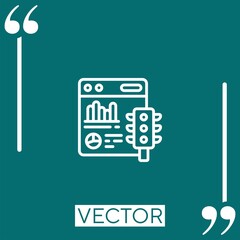 Poster - browser vector icon Linear icon. Editable stroke line
