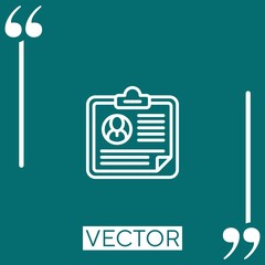 Poster - files and folders vector icon Linear icon. Editable stroke line