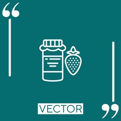 Poster - jam vector icon Linear icon. Editable stroke line