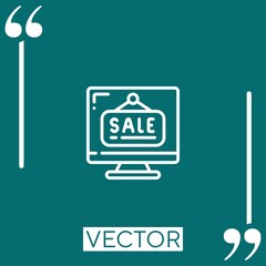 Poster - desktop vector icon Linear icon. Editable stroke line