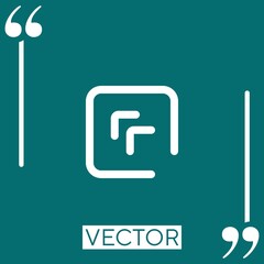 Poster - diagonal arrow vector icon Linear icon. Editable stroke line
