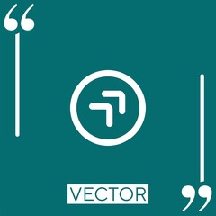 Poster - diagonal arrow vector icon Linear icon. Editable stroke line