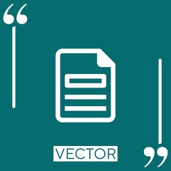 Poster - files    vector icon Linear icon. Editable stroke line