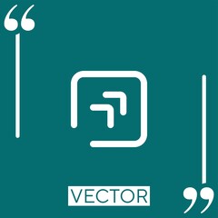 Poster - diagonal arrow vector icon Linear icon. Editable stroke line