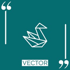 Poster - origami vector icon Linear icon. Editable stroke line