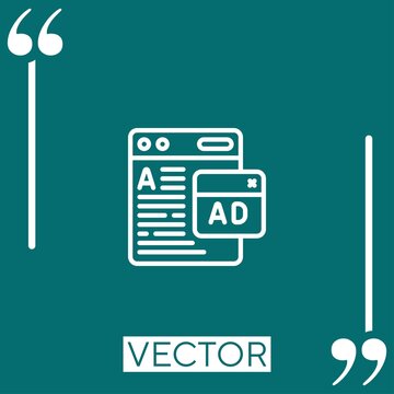 blog vector icon Linear icon. Editable stroke line