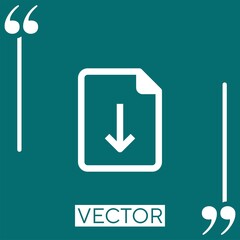 Poster - files   vector icon Linear icon. Editable stroke line