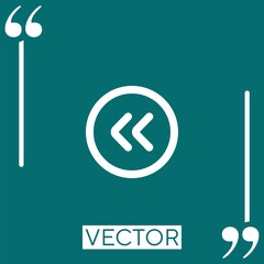 Poster - left arrow vector icon Linear icon. Editable stroke line