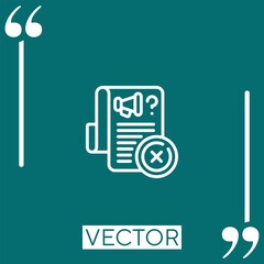 Poster - marketing vector icon Linear icon. Editable stroke line