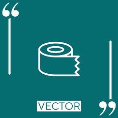 Poster - tissue roll vector icon Linear icon. Editable stroke line