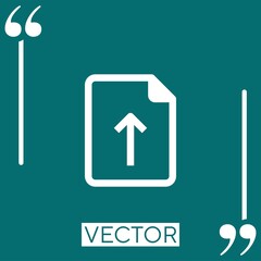 Poster - files   vector icon Linear icon. Editable stroke line