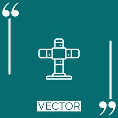 Poster - scaffolding   vector icon Linear icon. Editable stroke line