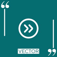 Poster - right arrow vector icon Linear icon. Editable stroke line