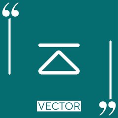 Poster - up arrow vector icon Linear icon. Editable stroke line