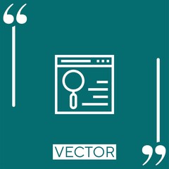 Poster - browser vector icon Linear icon. Editable stroke line