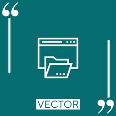Poster - browser   vector icon Linear icon. Editable stroke line